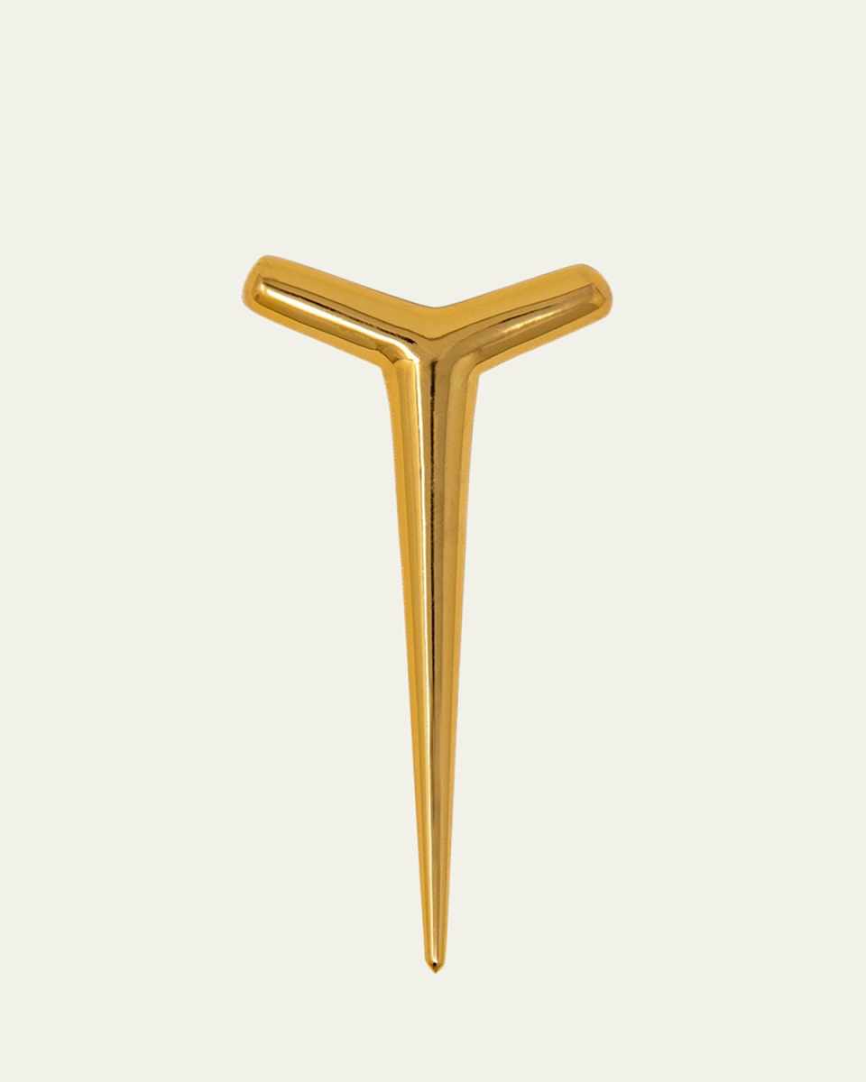 Gold Metal Chicken Bone Server